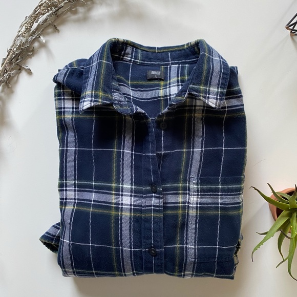 UNIQLO Plaid Longline Shirt / Dress - Picture 2 of 5